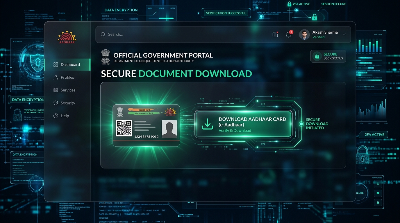 Download Aadhaar from official UIDAI portal